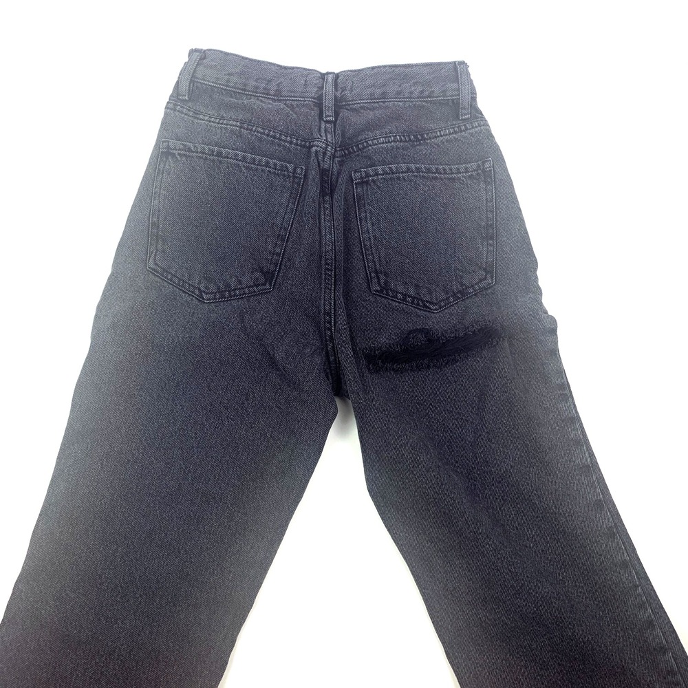 PacSun Dad Jean Womens‎ Sz 25 Black Button Down High Rise Ripped Back